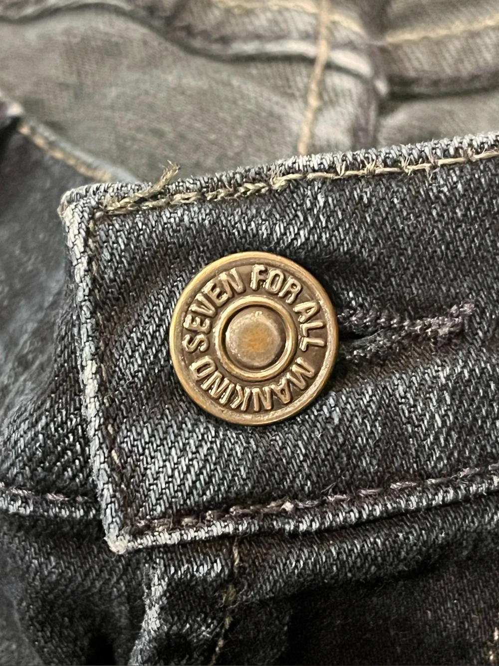 Seven for All Mankind Slimmy Slim Stretch Jeans Dark Wash Blue 34 USA MADE EUC